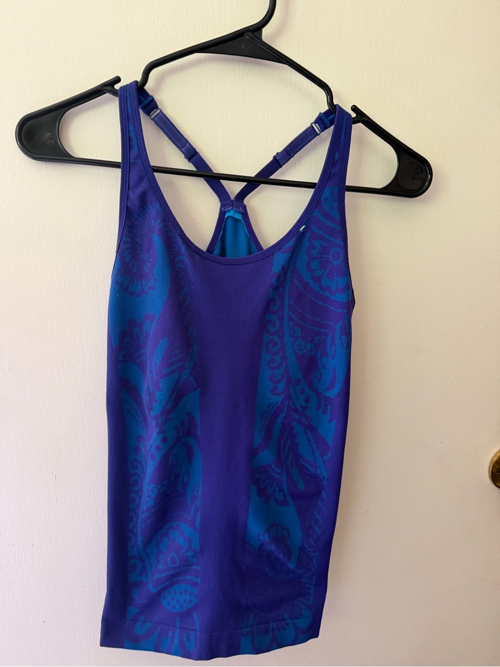 Athleta Purple and Blue Performance Tankini Top